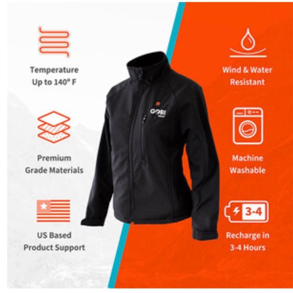 GOBI heated jacket with battery pack and charger included🖤 - Picture 1 of 15